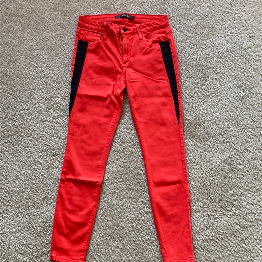 Red and Black Skinny Jeans